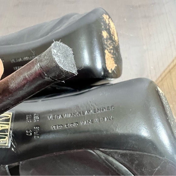 VERA WANG Lavender Hot & Sexy Cris Cross Strappy Leather Platform Sandal 6.5 EUC - Picture 3 of 16